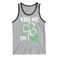 Funny St. Patrick's Day Tank Top Kiss Me I'm iRizz Shamrock