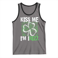 Funny St. Patrick's Day Tank Top Kiss Me I'm iRizz Shamrock