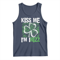Funny St. Patrick's Day Tank Top Kiss Me I'm iRizz Shamrock
