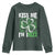 Funny St. Patrick's Day Youth Sweatshirt Kiss Me I'm iRizz Shamrock