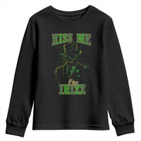 Funny St. Patrick's Day Youth Sweatshirt Kiss Me I'm iRizz Cool Leprechaun