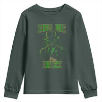 Funny St. Patrick's Day Youth Sweatshirt Kiss Me I'm iRizz Cool Leprechaun
