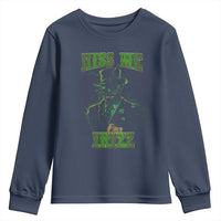 Funny St. Patrick's Day Youth Sweatshirt Kiss Me I'm iRizz Cool Leprechaun