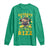 Funny St. Patrick's Day Long Sleeve Shirt Skibidi St. Patrizz Cute Dog Leprechaun