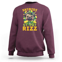 Funny St. Patrick's Day Sweatshirt Skibidi St. Patrizz Cute Dog Leprechaun