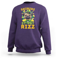 Funny St. Patrick's Day Sweatshirt Skibidi St. Patrizz Cute Dog Leprechaun