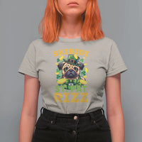 Funny St. Patrick's Day T Shirt For Women Skibidi St. Patrizz Cute Dog Leprechaun