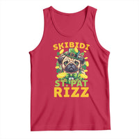 Funny St. Patrick's Day Tank Top Skibidi St. Patrizz Cute Dog Leprechaun
