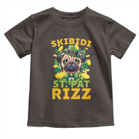 Funny St. Patrick's Day Toddler T Shirt Skibidi St. Patrizz Cute Dog Leprechaun