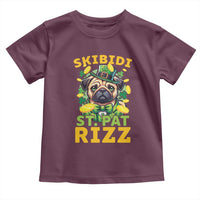 Funny St. Patrick's Day Toddler T Shirt Skibidi St. Patrizz Cute Dog Leprechaun