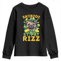 Funny St. Patrick's Day Youth Sweatshirt Skibidi St. Patrizz Cute Dog Leprechaun
