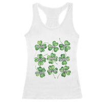 Funny St. Patrick's Day Racerback Tank Top Shamrock Lit Rizz Sigma Skibidi Rizzler No Cap Alpha