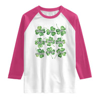 Funny St. Patrick's Day Raglan Shirt Shamrock Lit Rizz Sigma Skibidi Rizzler No Cap Alpha