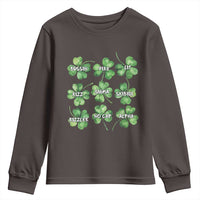 Funny St. Patrick's Day Youth Sweatshirt Shamrock Lit Rizz Sigma Skibidi Rizzler No Cap Alpha