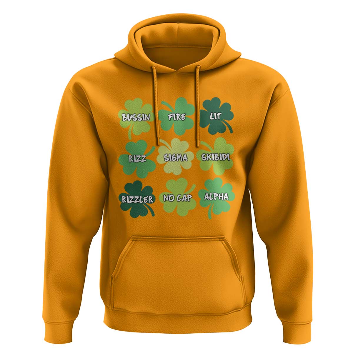 Funny St. Patrick's Day Hoodie Lit Rizz Sigma Skibidi Rizzler No Cap Alpha