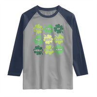 Funny St. Patrick's Day Raglan Shirt Lit Rizz Sigma Skibidi Rizzler No Cap Alpha