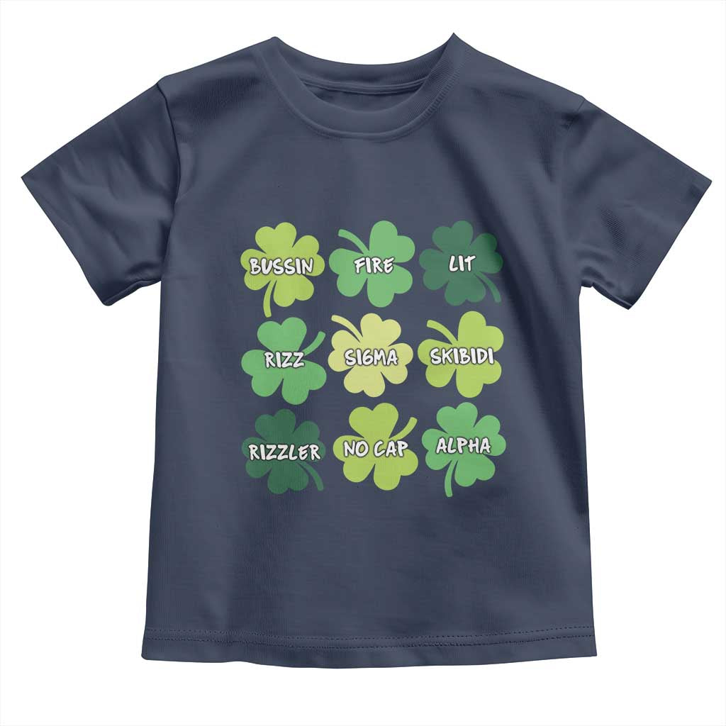 Funny St. Patrick's Day Toddler T Shirt Lit Rizz Sigma Skibidi Rizzler No Cap Alpha