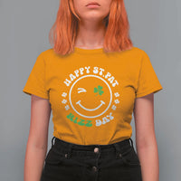 Funny St. Patrick's Day T Shirt For Women Happy St Pat Rizz Day Shamrock Lucky Face