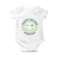Funny St. Patrick's Day Baby Onesie Happy St Pat Rizz Day Lucky Shamrock Face
