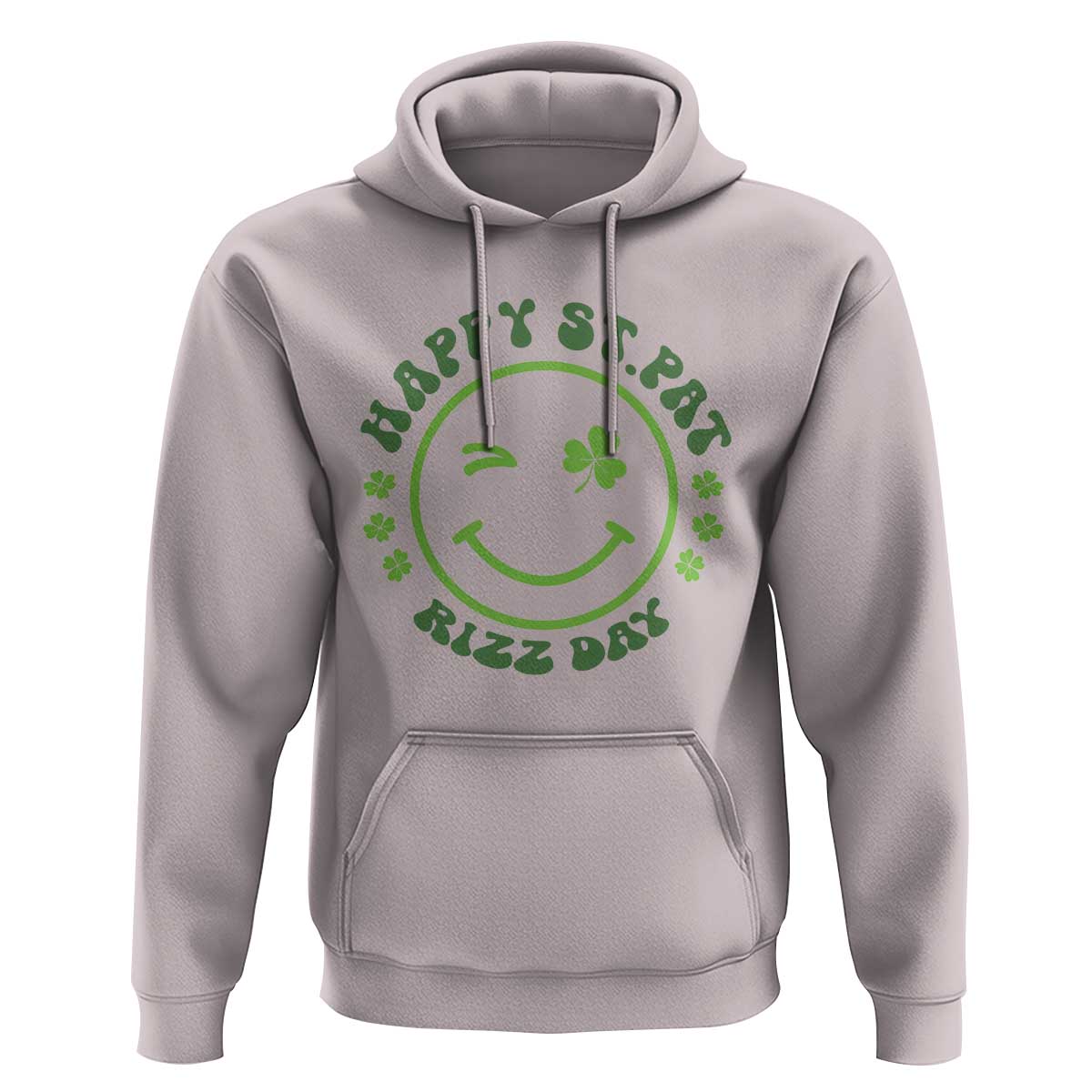 Funny St. Patrick's Day Hoodie Happy St Pat Rizz Day Lucky Shamrock Face