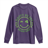 Funny St. Patrick's Day Long Sleeve Shirt Happy St Pat Rizz Day Lucky Shamrock Face