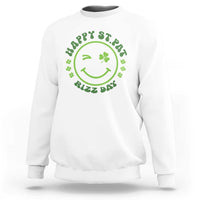 Funny St. Patrick's Day Sweatshirt Happy St Pat Rizz Day Lucky Shamrock Face