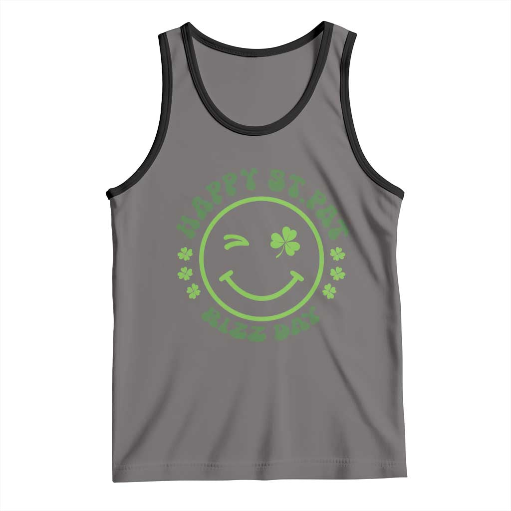 Funny St. Patrick's Day Tank Top Happy St Pat Rizz Day Lucky Shamrock Face