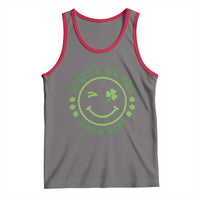 Funny St. Patrick's Day Tank Top Happy St Pat Rizz Day Lucky Shamrock Face