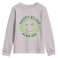 Funny St. Patrick's Day Youth Sweatshirt Happy St Pat Rizz Day Lucky Shamrock Face