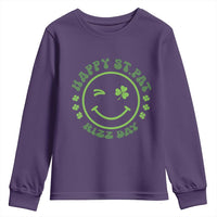 Funny St. Patrick's Day Youth Sweatshirt Happy St Pat Rizz Day Lucky Shamrock Face