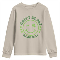 Funny St. Patrick's Day Youth Sweatshirt Happy St Pat Rizz Day Lucky Shamrock Face