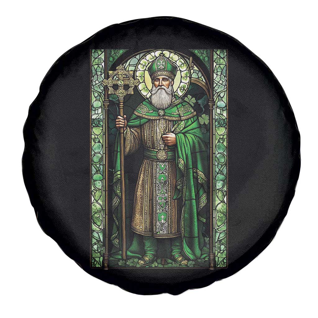 St. Patrick's Day Spare Tire Cover Saint Patrick Art Aesthetic Stained Glass