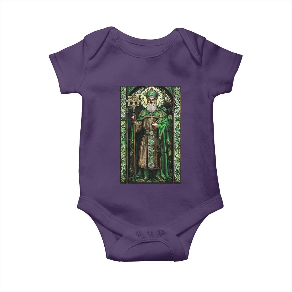 St. Patrick's Day Baby Onesie Saint Patrick Art Aesthetic Stained Glass