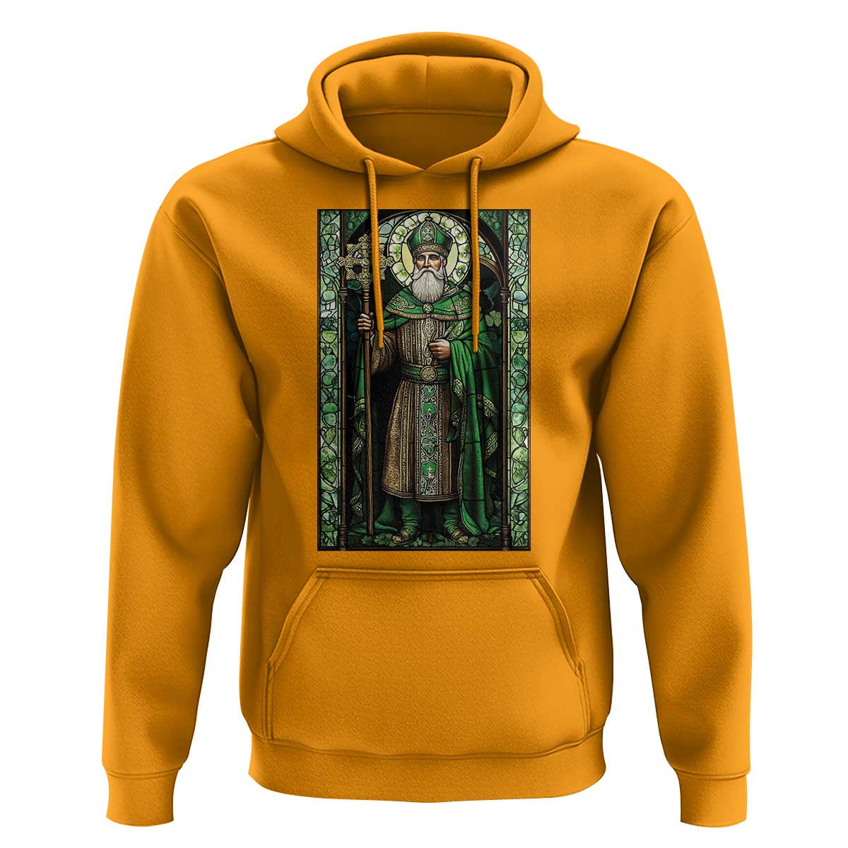 St. Patrick's Day Hoodie Saint Patrick Art Aesthetic Stained Glass