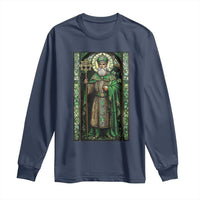 St. Patrick's Day Long Sleeve Shirt Saint Patrick Art Aesthetic Stained Glass