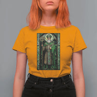 St. Patrick's Day T Shirt For Women Saint Patrick Art Aesthetic Stained Glass