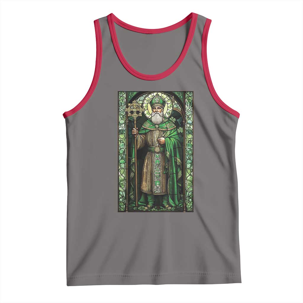St. Patrick's Day Tank Top Saint Patrick Art Aesthetic Stained Glass