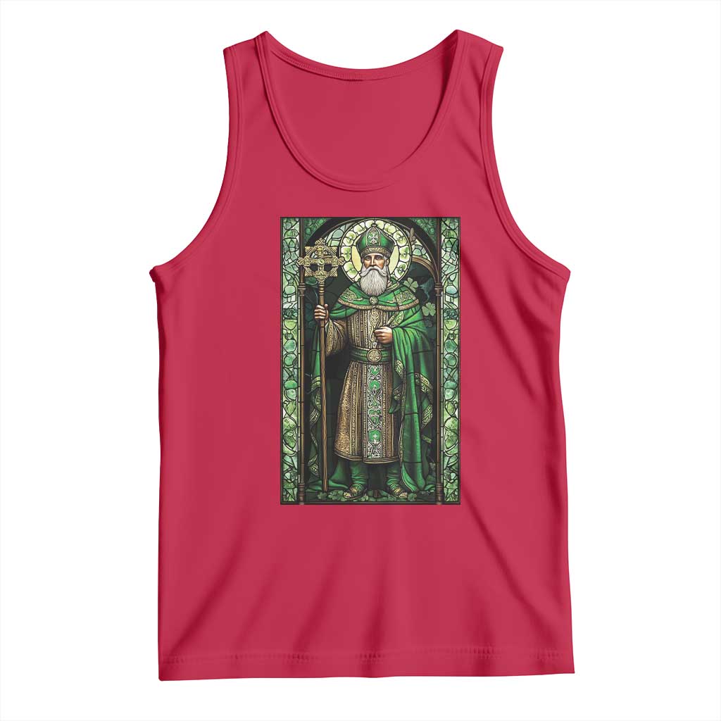 St. Patrick's Day Tank Top Saint Patrick Art Aesthetic Stained Glass