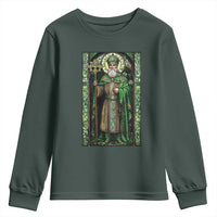 St. Patrick's Day Youth Sweatshirt Saint Patrick Art Aesthetic Stained Glass