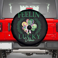 St. Patrick's Day Spare Tire Cover Feelin' Lucky Vibes Shamrock Coquette Bow