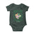 St. Patrick's Day Baby Onesie Feelin' Lucky Vibes Shamrock Coquette Bow