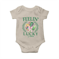 St. Patrick's Day Baby Onesie Feelin' Lucky Vibes Shamrock Coquette Bow