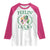 St. Patrick's Day Raglan Shirt Feelin' Lucky Vibes Shamrock Coquette Bow