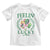 St. Patrick's Day Toddler T Shirt Feelin' Lucky Vibes Shamrock Coquette Bow