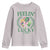 St. Patrick's Day Youth Sweatshirt Feelin' Lucky Vibes Shamrock Coquette Bow