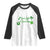 St. Patrick's Day Raglan Shirt Good Luck And Good Vibes Shamrock Coquette Bow