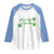 St. Patrick's Day Raglan Shirt Good Luck And Good Vibes Shamrock Coquette Bow