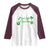 St. Patrick's Day Raglan Shirt Good Luck And Good Vibes Shamrock Coquette Bow