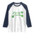 St. Patrick's Day Raglan Shirt Good Luck And Good Vibes Shamrock Coquette Bow