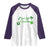 St. Patrick's Day Raglan Shirt Good Luck And Good Vibes Shamrock Coquette Bow